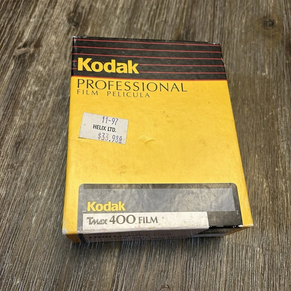 Vintage Kodak T-Max 400 TMY 4053 4x5 B&W Sheet Film Exp 1997 Open Box